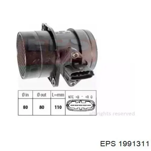 Compre 281002501 Bosch Sensor de fluxo (consumo) de ar, medidor de consumo M.A.F. - (Mass Airflow)
