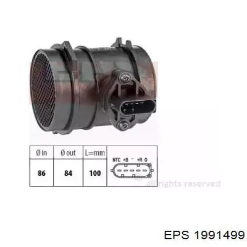 Compre A1130940148 Mercedes Sensor de fluxo (consumo) de ar, medidor de consumo M.A.F. - (Mass Airflow)