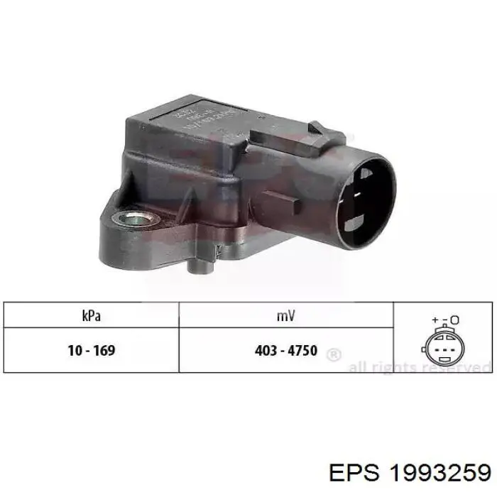 Sensor de pressão no coletor de admissão, MAP 261230373 Bosch