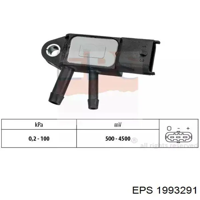 208150004R Renault (RVI) Sensor de pressão dos gases de escape