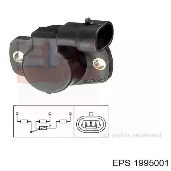 Sensor de posição da válvula de borboleta (potenciômetro) EPS 1995001 preço, a partir de 58,81 USD