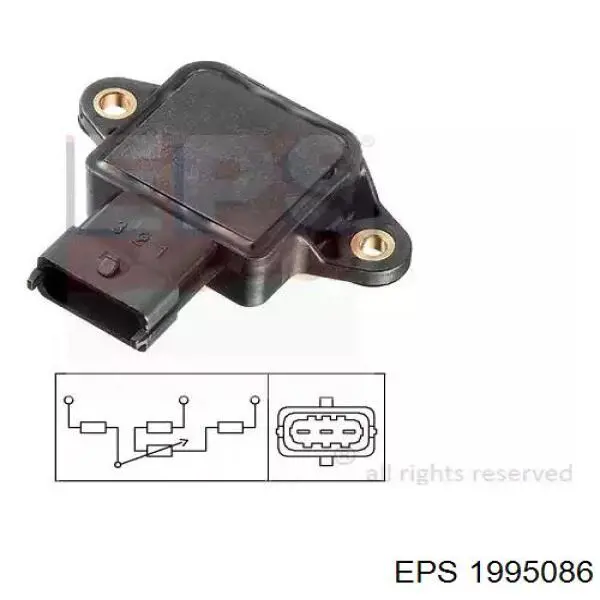 Sensor de posição da válvula de borboleta (potenciômetro) EPS 1995086 preço, a partir de 26,65 USD