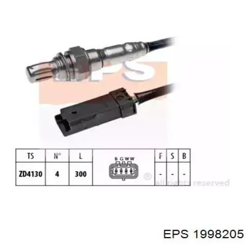 1998205 EPS Sonda lambda, sensor de oxigênio