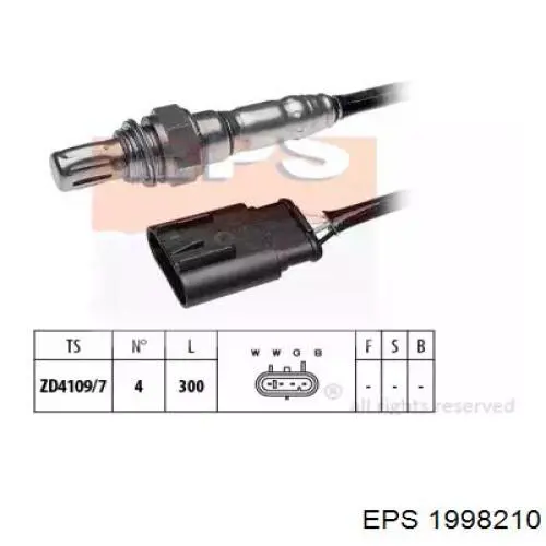 Sonda lambda, sensor de oxigênio EPS 1998210 preço, a partir de 59,02 USD