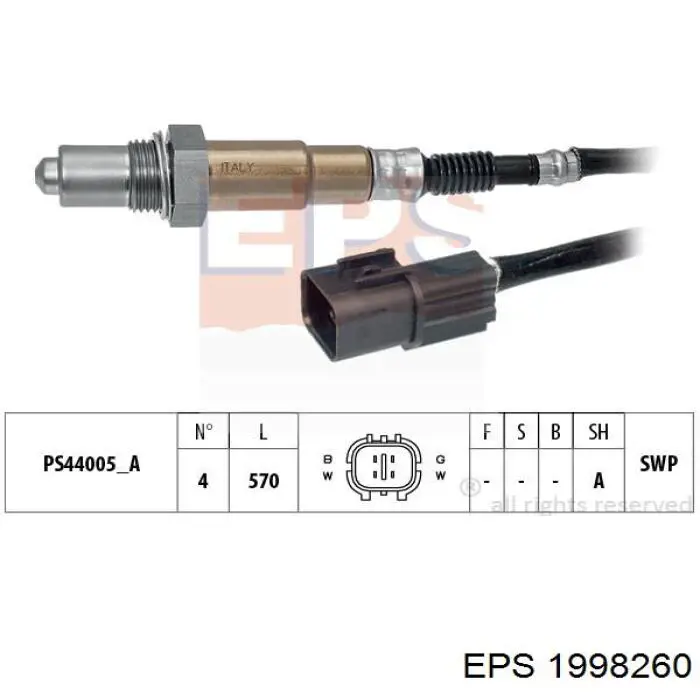 Sonda lambda, sensor de oxigênio 466016355252 Magneti Marelli