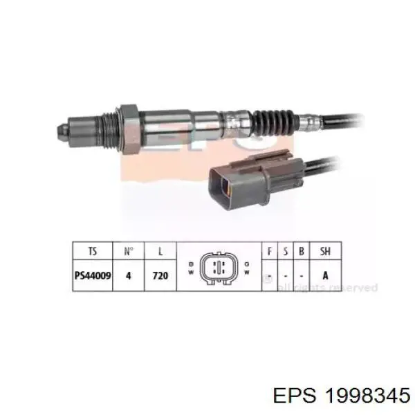 Sonda lambda, sensor de oxigênio EPS 1998345 preço, a partir de 47,78 USD
