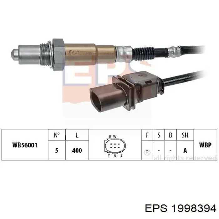 Sonda lambda, sensor de oxigênio até o catalisador EPS 1998394 preço, a partir de 81,72 USD