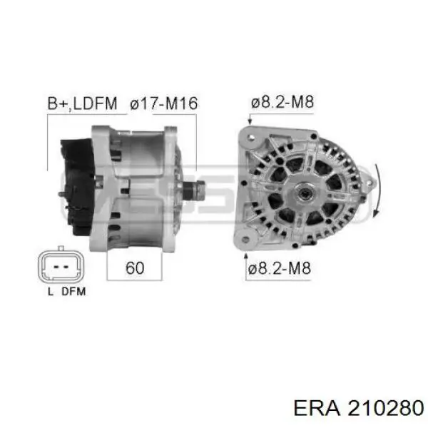 Gerador ERA 210280 preço, a partir de 76,15 USD