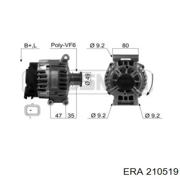 Gerador ERA 210519 preço, a partir de 295,64 USD