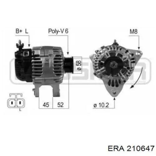 Gerador ERA 210647 preço, a partir de 98,75 USD