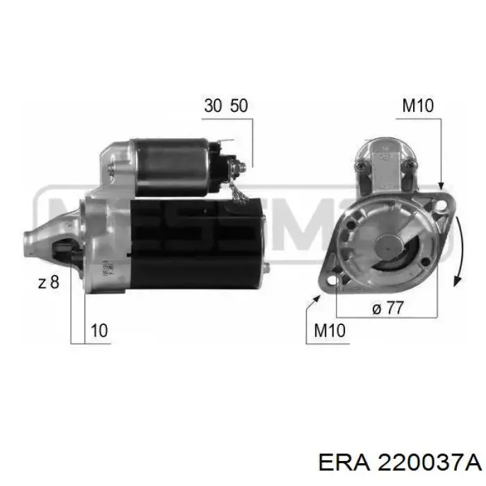 Motor de arranco ERA 220037A preço, a partir de 76,86 USD