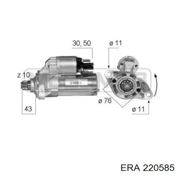 Motor de arranco ERA 220585 preço, a partir de 209,35 USD