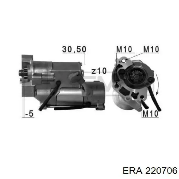 Motor de arranco ERA 220706 preço, a partir de 154,23 USD