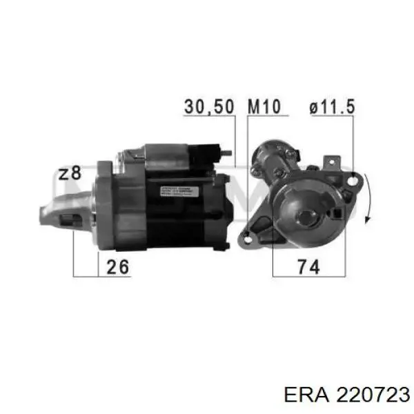 Motor de arranco ERA 220723 preço, a partir de 135,87 USD