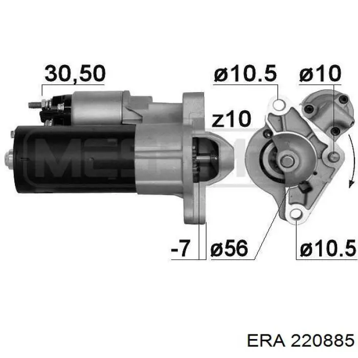 Motor de arranco 220885 ERA