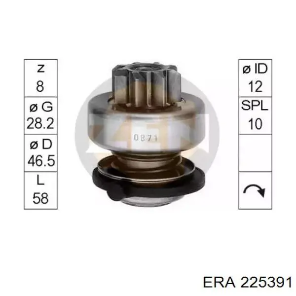 Roda-livre do motor de arranco ERA 225391 preço, a partir de 13,01 USD