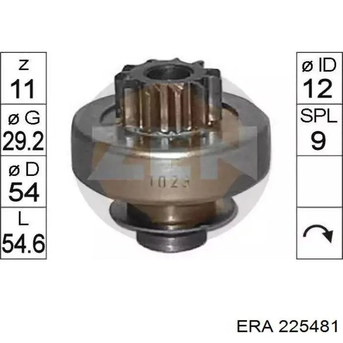 Roda-livre do motor de arranco ERA 225481 preço, a partir de 18,34 USD