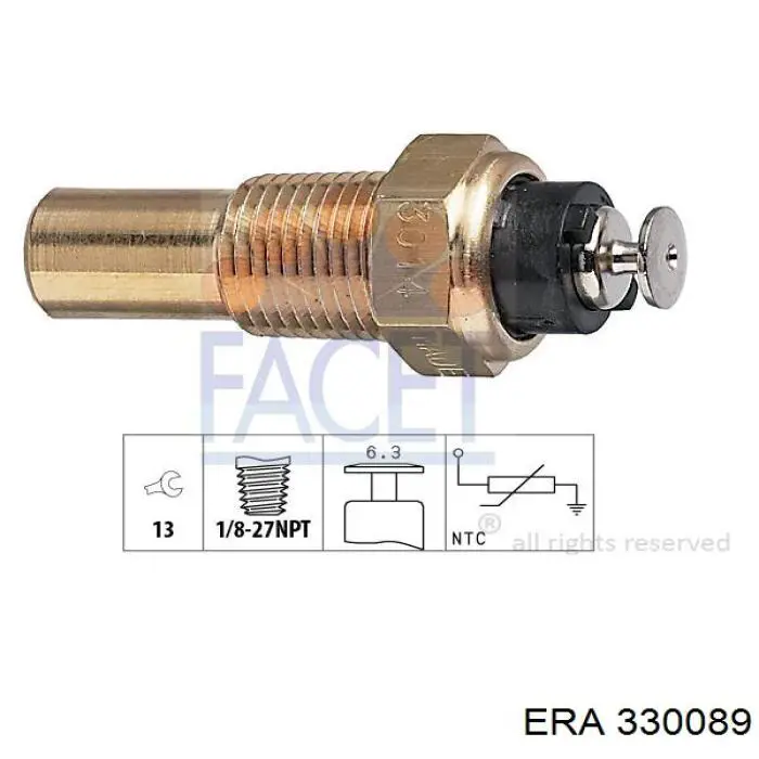Sensor de temperatura do fluido de esfriamento ERA 330089 preço, a partir de 7,93 USD