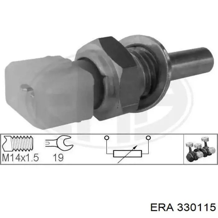 Sensor de temperatura do fluido de esfriamento, no dispositivo ERA 330115 preço, a partir de 11,77 USD