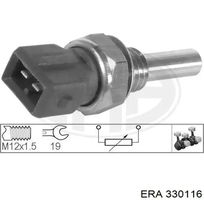 Sensor de temperatura do fluido de esfriamento ERA 330116 preço, a partir de 6,82 USD