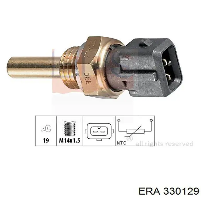 Sensor de temperatura do fluido de esfriamento ERA 330129 preço, a partir de 11,49 USD