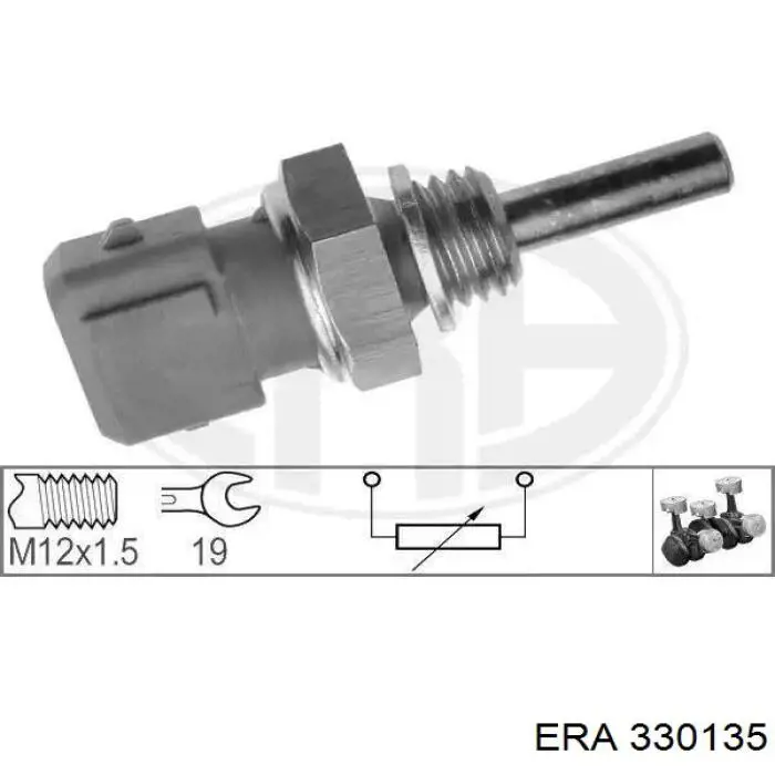 Sensor de temperatura do fluido de esfriamento ERA 330135 preço, a partir de 9,13 USD