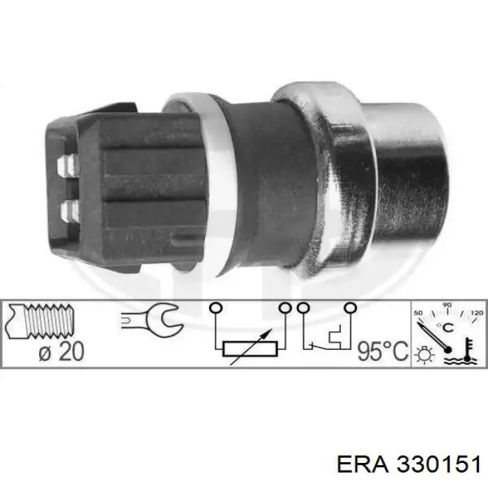 Sensor de temperatura do fluido de esfriamento ERA 330151 preço, a partir de 9,36 USD