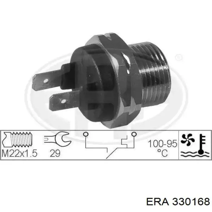 Sensor de temperatura do fluido de esfriamento (de ativação de ventilador do radiador) ERA 330168 preço, a partir de 13,52 USD