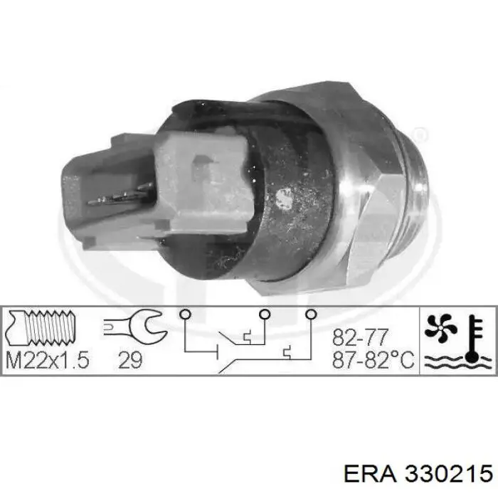 Sensor de temperatura do fluido de esfriamento (de ativação de ventilador do radiador) ERA 330215 preço, a partir de 19,10 USD