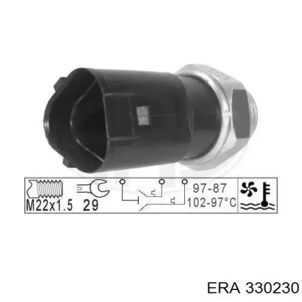 Compre 330230 ERA Sensor de temperatura do fluido de esfriamento (de ativação de ventilador do radiador)