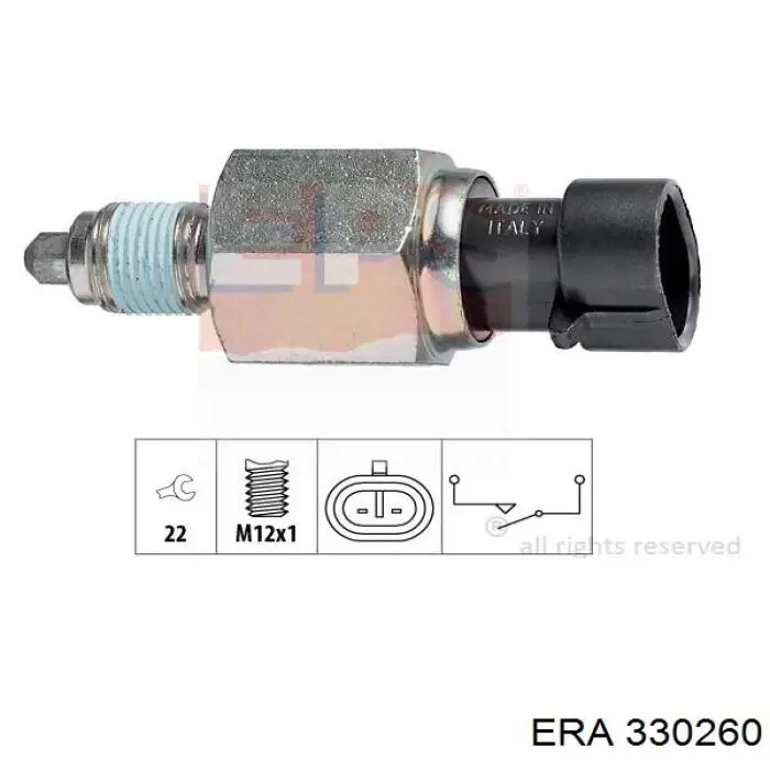 Sensor de ativação das luzes de marcha à ré ERA 330260 preço, a partir de 9,94 USD