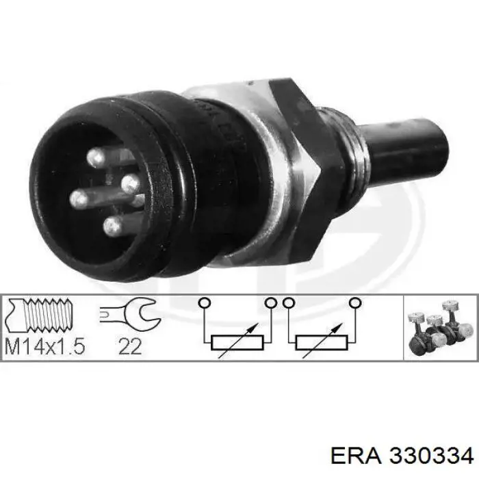 Sensor de temperatura do fluido de esfriamento ERA 330334 preço, a partir de 13,08 USD