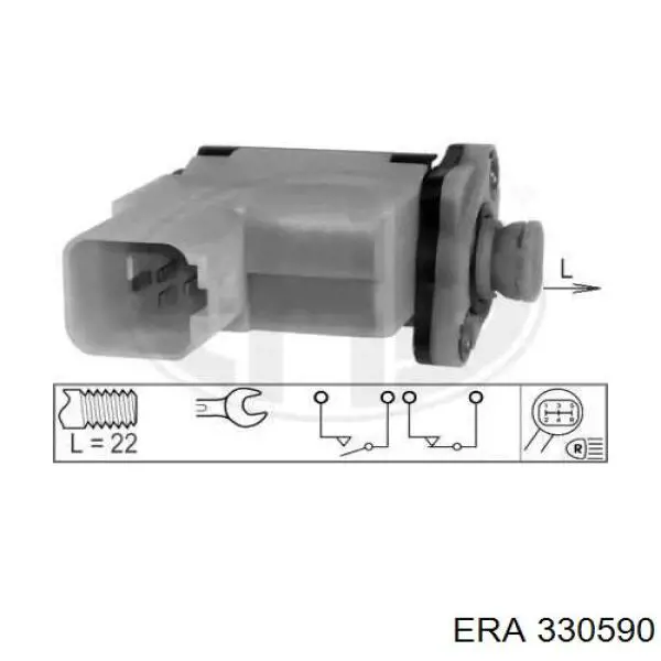 Sensor de ativação das luzes de marcha à ré ERA 330590 preço, a partir de 94,07 USD