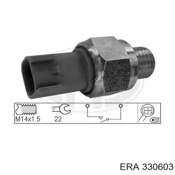 Sensor de ativação das luzes de marcha à ré ERA 330603 preço, a partir de 10,71 USD