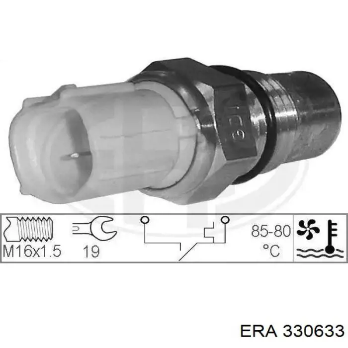 Sensor de temperatura do fluido de esfriamento (de ativação de ventilador do radiador) ERA 330633 preço, a partir de 13,87 USD