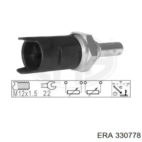 Sensor de temperatura do fluido de esfriamento ERA 330778 preço, a partir de 14,48 USD