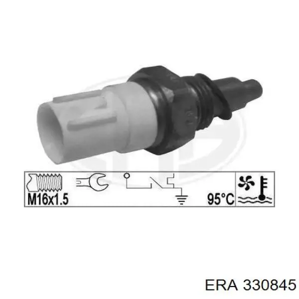 Compre 330845 ERA Sensor de temperatura do fluido de esfriamento (de ativação de ventilador do radiador)