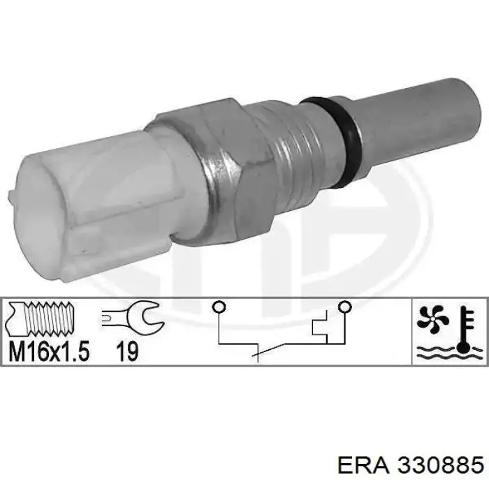 Sensor de temperatura do fluido de esfriamento (de ativação de ventilador do radiador) ERA 330885 preço, a partir de 11,41 USD