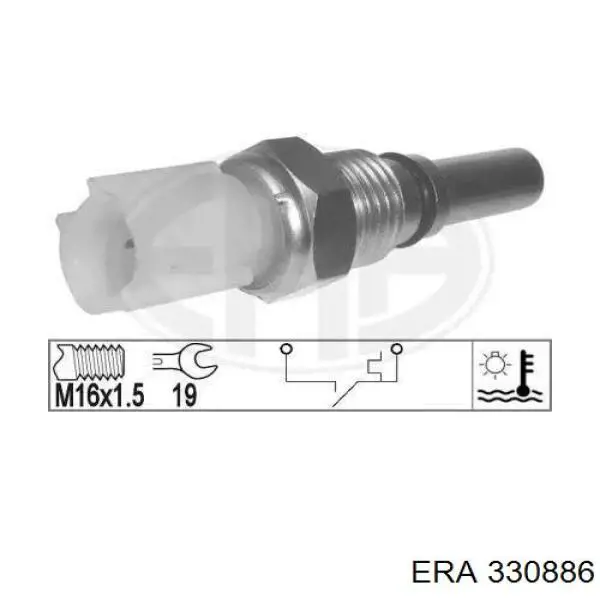330886 ERA Sensor de temperatura do fluido de esfriamento (de ativação de ventilador do radiador)