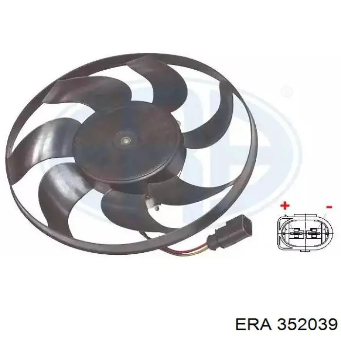 Ventilador elétrico de esfriamento montado (motor + roda de aletas) direito ERA 352039 preço, a partir de 84,76 USD
