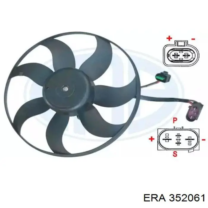 Ventilador elétrico de esfriamento montado (motor + roda de aletas) esquerdo ERA 352061 preço, a partir de 102,33 USD