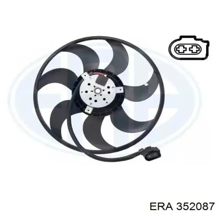 352087 ERA Ventilador elétrico de esfriamento montado (motor + roda de aletas)