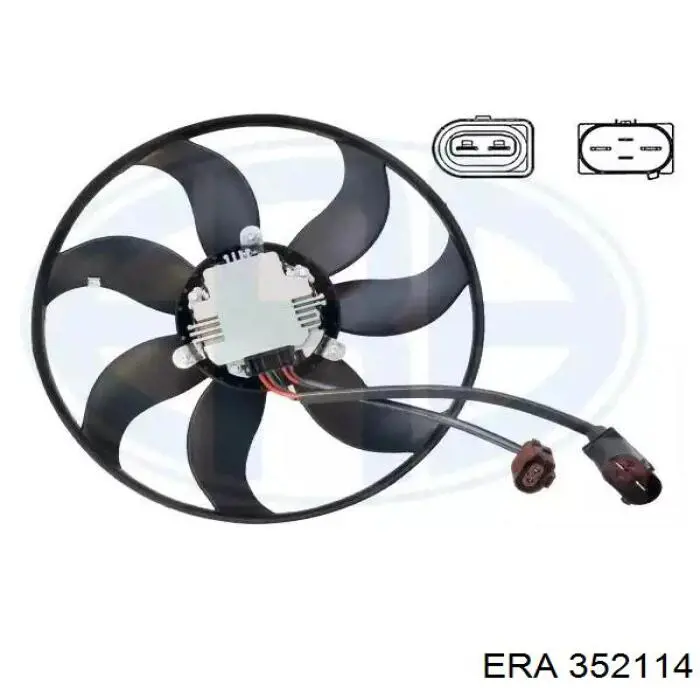 352114 ERA Ventilador elétrico de esfriamento montado (motor + roda de aletas) esquerdo