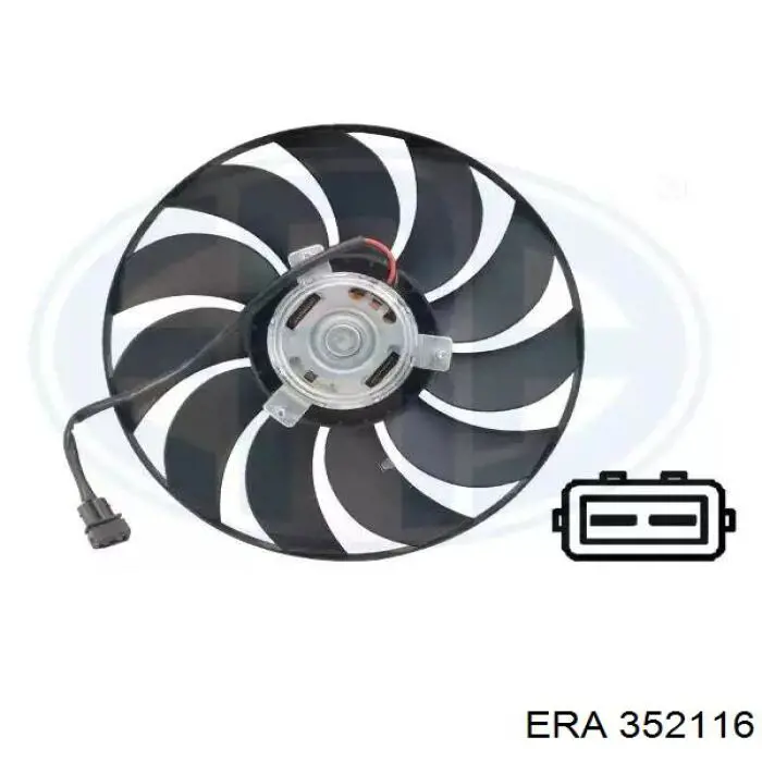 Ventilador elétrico de esfriamento montado (motor + roda de aletas) ERA 352116 preço, a partir de 96,91 USD
