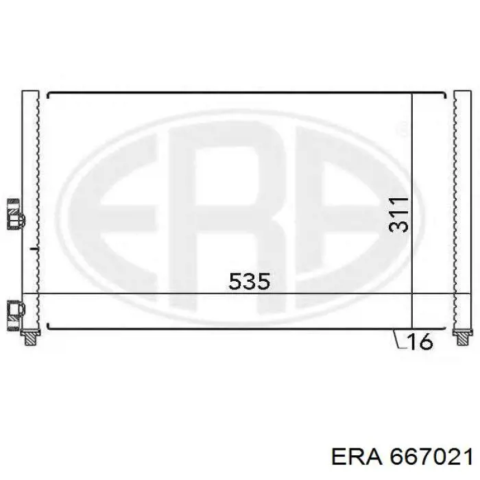 667021 ERA Radiador de aparelho de ar condicionado