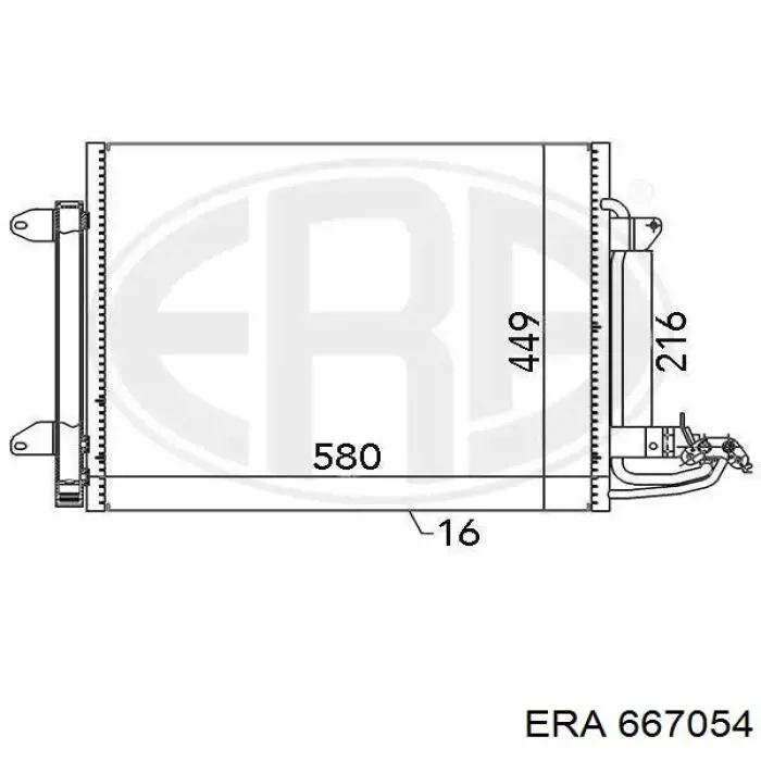 Radiador de aparelho de ar condicionado ERA 667054 preço, a partir de 81,09 USD