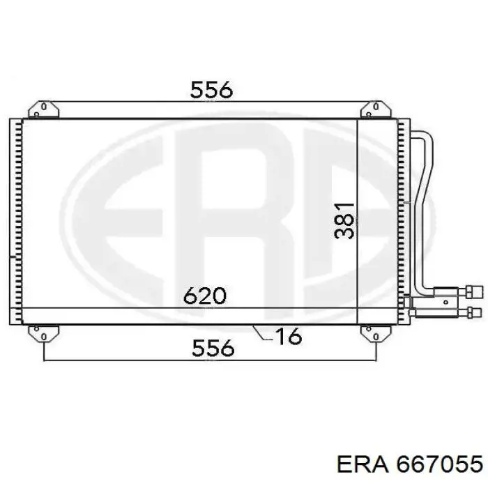 Radiador de aparelho de ar condicionado ERA 667055 preço, a partir de 122,58 USD