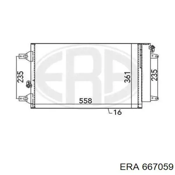 Radiador de aparelho de ar condicionado ERA 667059 preço, a partir de 80,12 USD