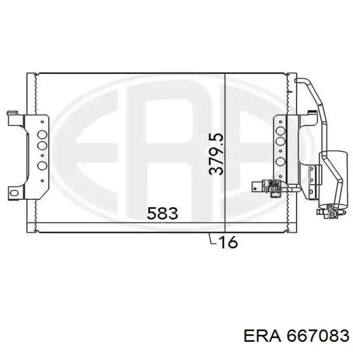 667083 ERA Radiador de aparelho de ar condicionado