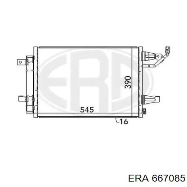 Radiador de aparelho de ar condicionado ERA 667085 preço, a partir de 95,34 USD